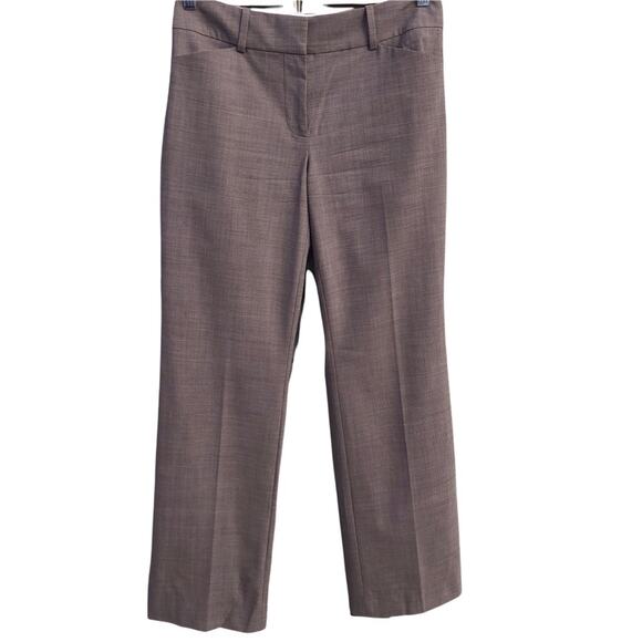 Ann Taylor brown stretch virgin wool lined career trousers slacks size 2 - Picture 1 of 9